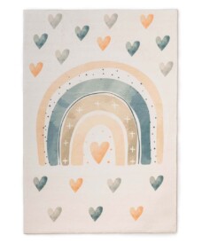 Alfombra infantil lavable - Fluffito Corazones Multicolor - overzicht, thumbnail