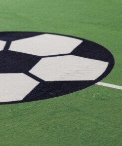 Alfombra infantil lavable - Fluffito Tiro Verde - close up, thumbnail