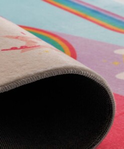 Alfombra infantil lavable - Snugway Unicornio Multicolor - close up, thumbnail
