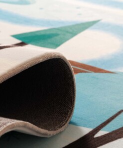 Alfombra infantil lavable - Snugway Invierno Blanco/Azul - close up, thumbnail