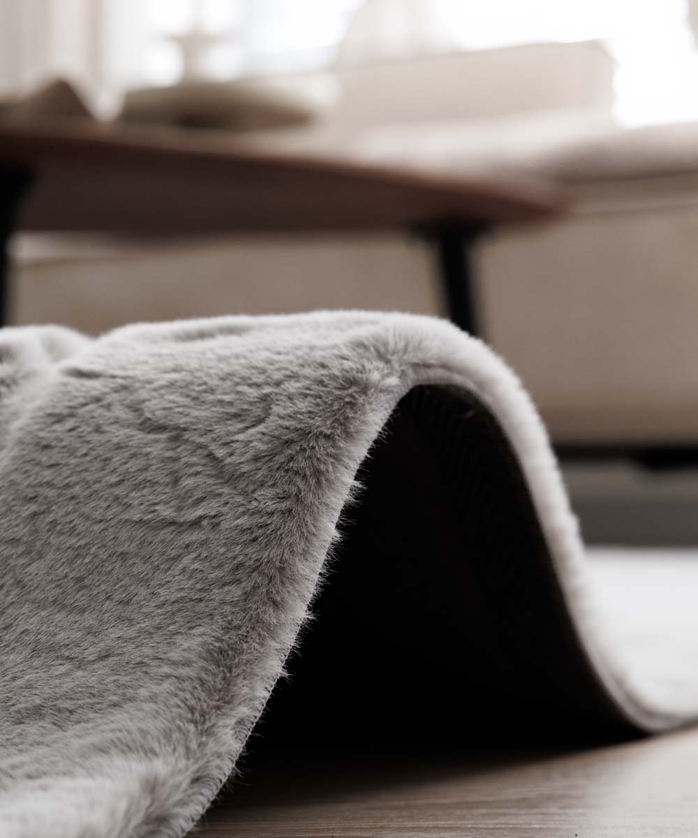 Alfombra suave - Carvy Gris Claro - close up Alfombra suave - Carvy Gris Claro - close up