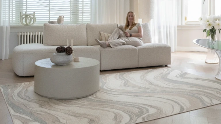 Alfombra Efecto Mármol