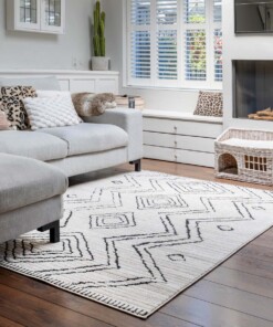 Alfombra bereber Beni Ouarain Sufian - Crema/Negro - sfeer Alfombra bereber Beni Ouarain Sufian - Crema/Negro - sfeer