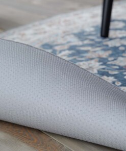 Alfombra exterior vintage ovalada - Valenca Nova dorado/azul - close up, thumbnail Alfombra exterior vintage ovalada - Valenca Nova dorado/azul - close up, thumbnail