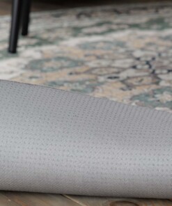 Alfombra exterior redonda vintage - Valenca Nova verde oscuro - close up, thumbnail