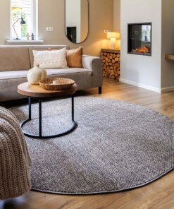 Alfombra redonda pelo corto - Loom gris - sfeer