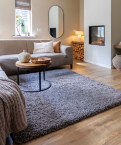 Alfombra cuadrada de pelo largo - Shaggy Grand Gris Oscuro - sfeer