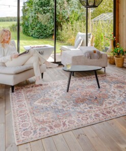 Alfombra exterior vintage - Valenca Brio beige/azul claro - sfeer Alfombra exterior vintage - Valenca Brio beige/azul claro - sfeer