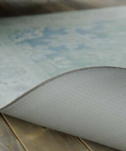 Alfombra exterior vintage​ - Valenca Luna verde salvia - close up, thumbnail