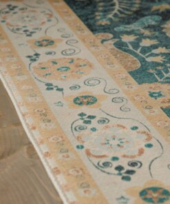 Alfombra exterior vintage​ - Valenca Sera verde - close up, thumbnail