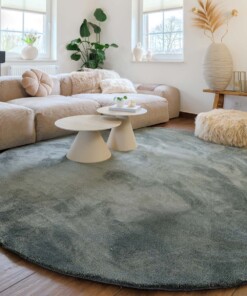 Alfombra redonda lavable​ - Clean Prestige verde - sfeer