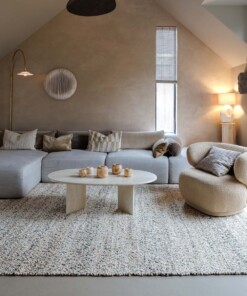 Alfombra de lana - Bergull marfil/gris - sfeer