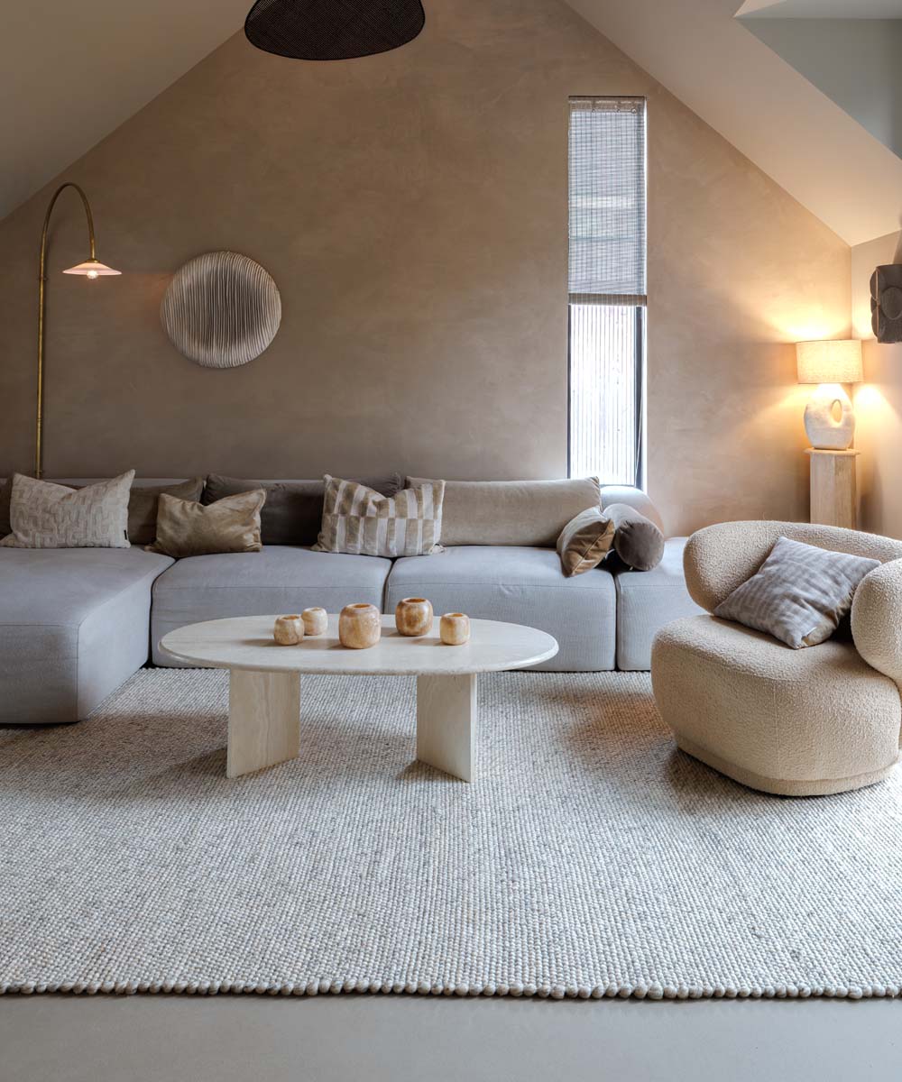 Alfombra de lana - Silvull beige - sfeer Alfombra de lana - Silvull beige - sfeer