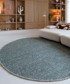 Alfombra redonda de lana - Silvull verde - sfeer