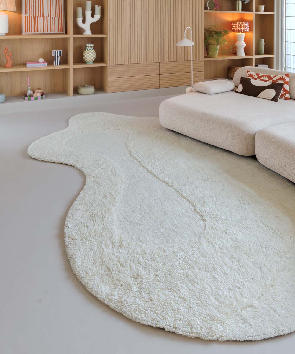 Alfombra orgánica - Tjørne Mose marfil - sfeer Alfombra orgánica - Tjørne Mose marfil - sfeer