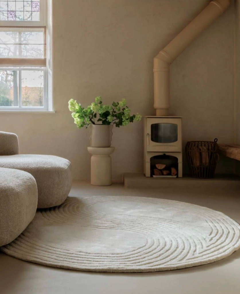 Alfombra de lana fibra natural – Balans Dual marfil 