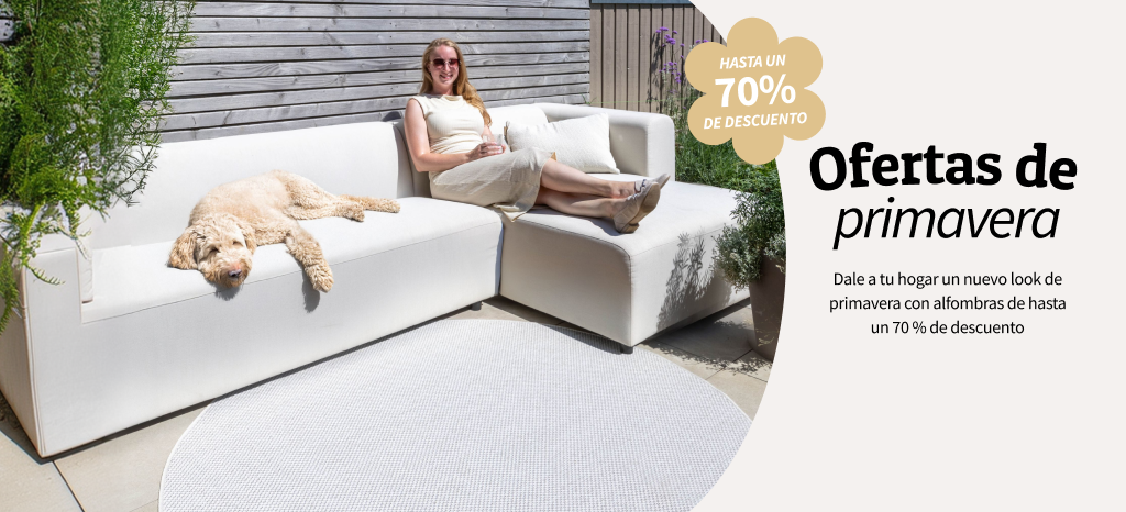 Banner Desktop - ES - ofertas de primavera alfombras