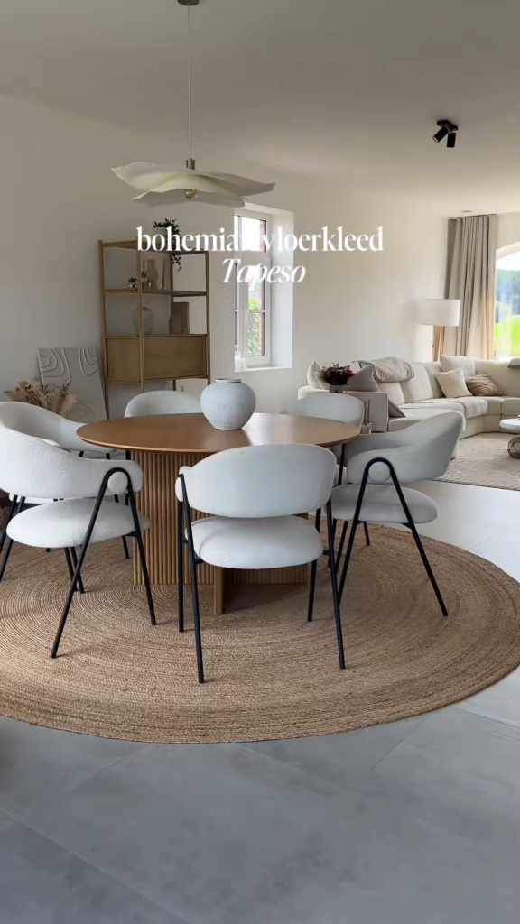 alfombra comedor redonda