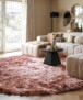 Alfombra redonda de terciopelo - Auréa rosa - sfeer, thumbnail