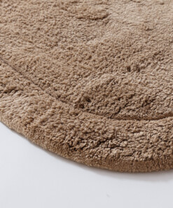 Alfombra de baño orgánica - Lunja Pebble beige - close up, thumbnail Alfombra de baño orgánica - Lunja Pebble beige - close up, thumbnail