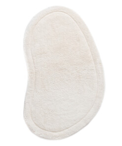 Alfombra de baño orgánica - Lunja Pebble marfil - overzicht