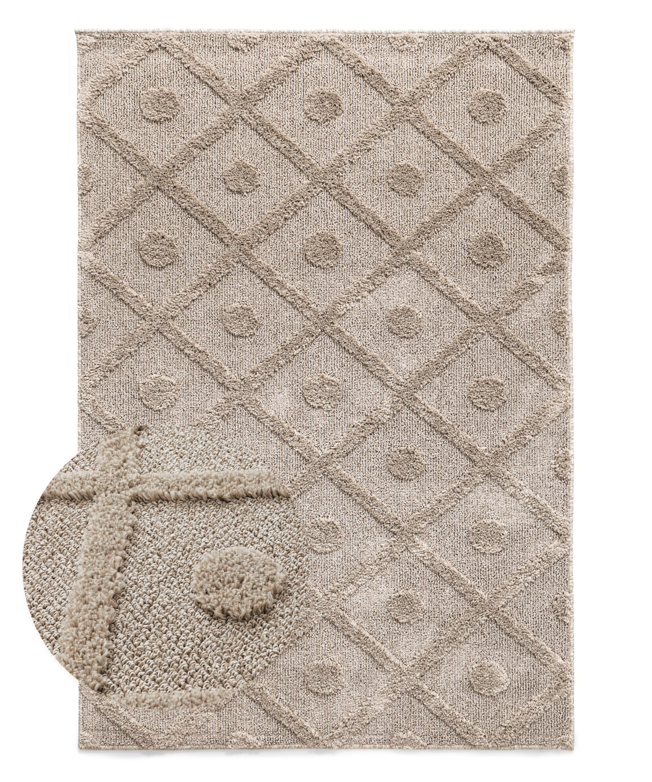 Alfombra de estilo escandinavo - Arc Diamond Beige - overzicht Alfombra de estilo escandinavo - Arc Diamond Beige - overzicht