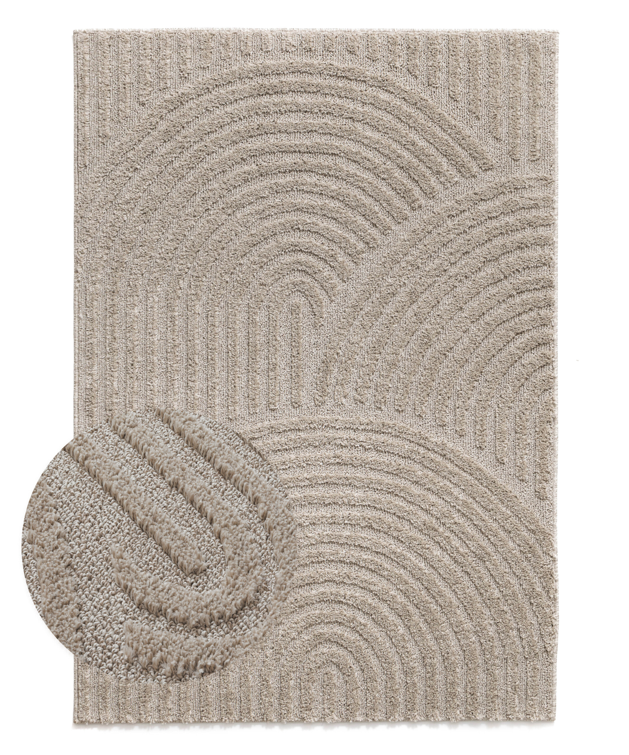 Alfombra de estilo escandinavo - Arc Curve Beige - overzicht Alfombra de estilo escandinavo - Arc Curve Beige - overzicht
