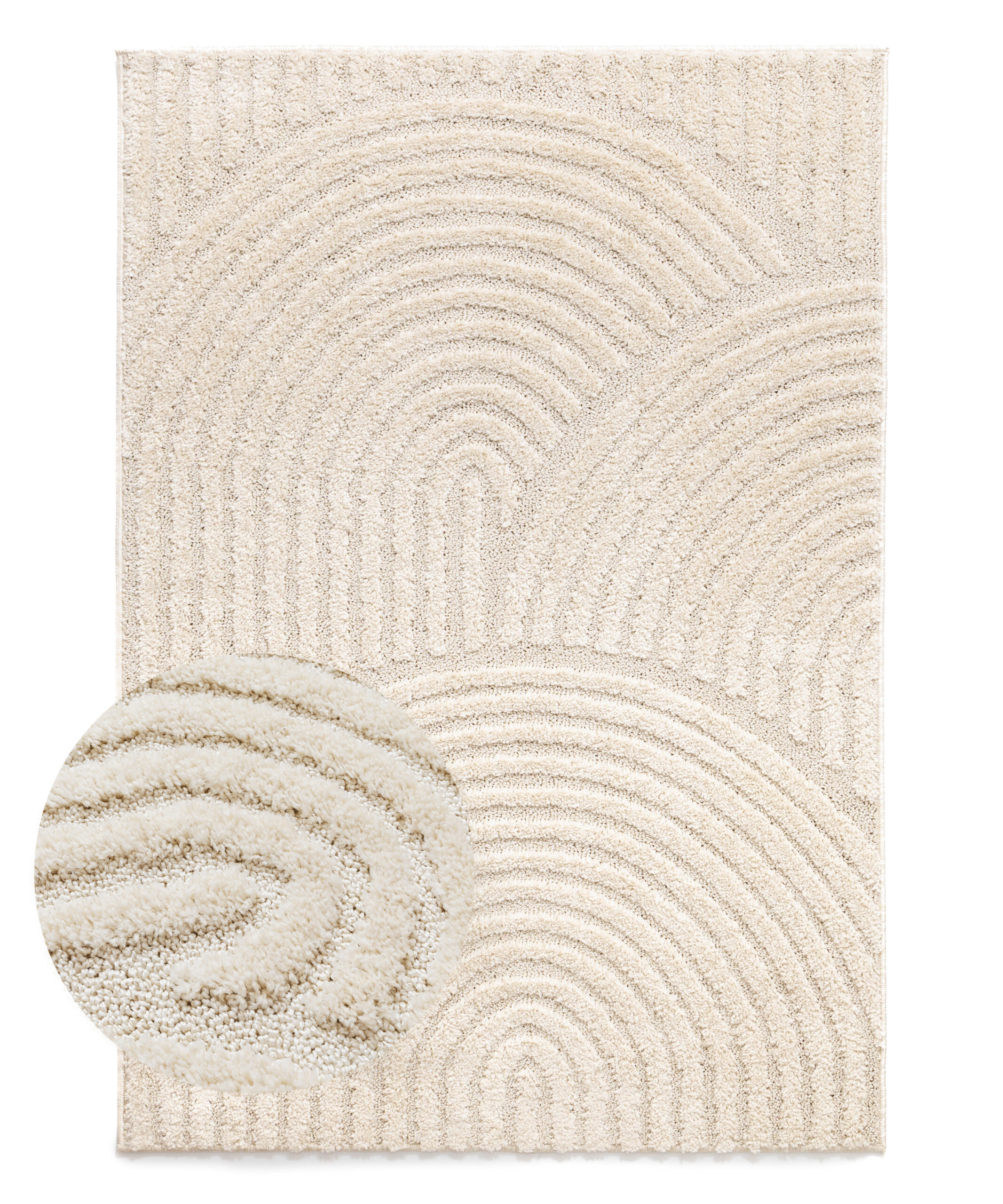 Alfombra de estilo escandinavo - Arc Curve Crema - overzicht Alfombra de estilo escandinavo - Arc Curve Crema - overzicht