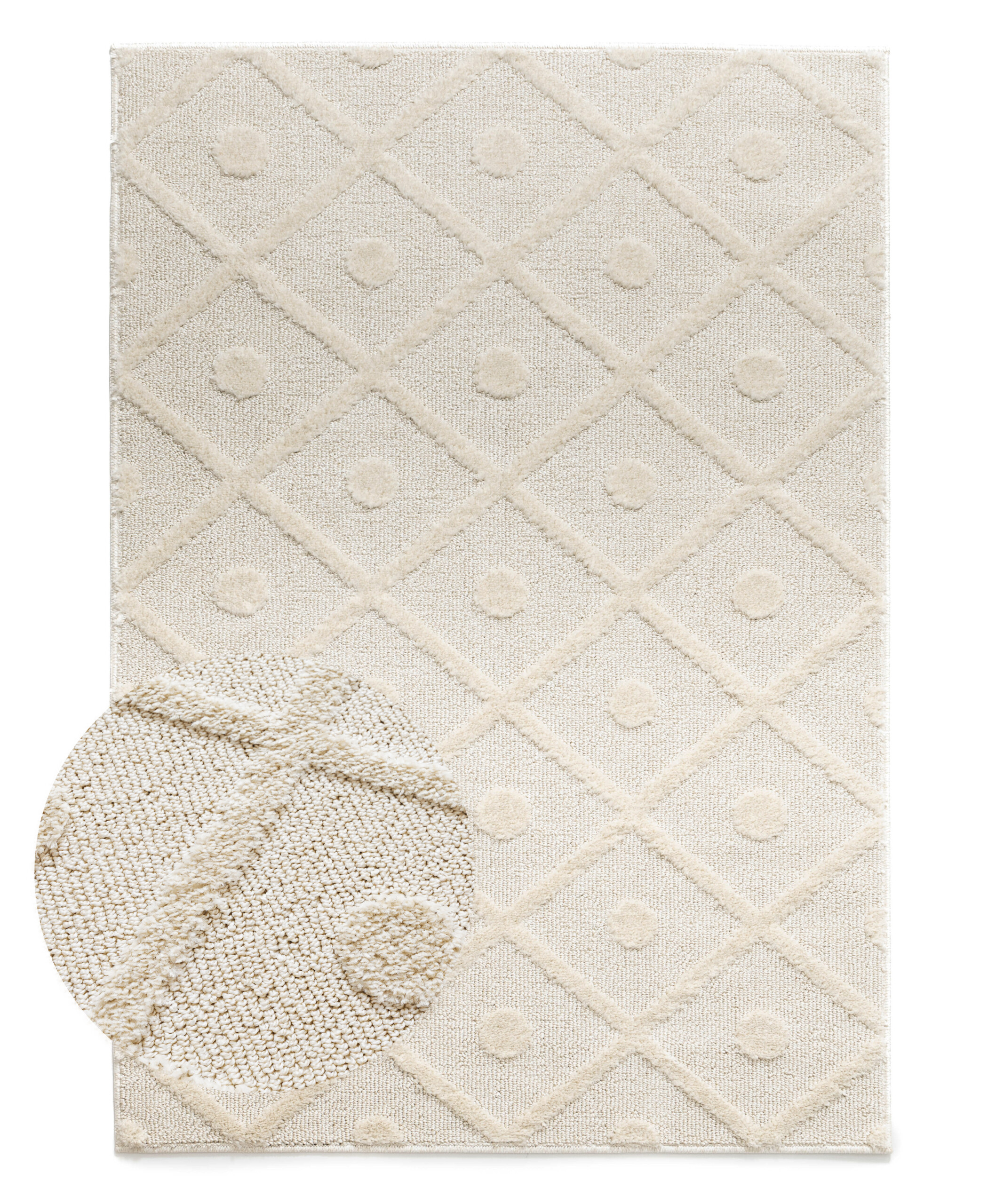 Alfombra de estilo escandinavo - Arc Diamond Crema - overzicht Alfombra de estilo escandinavo - Arc Diamond Crema - overzicht