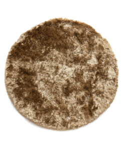 Alfombra redonda de terciopelo - Auréa beige - overzicht