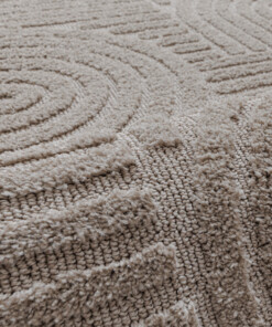 Alfombra de estilo escandinavo - Arc Bend Beige - close up, thumbnail Alfombra de estilo escandinavo - Arc Bend Beige - close up, thumbnail