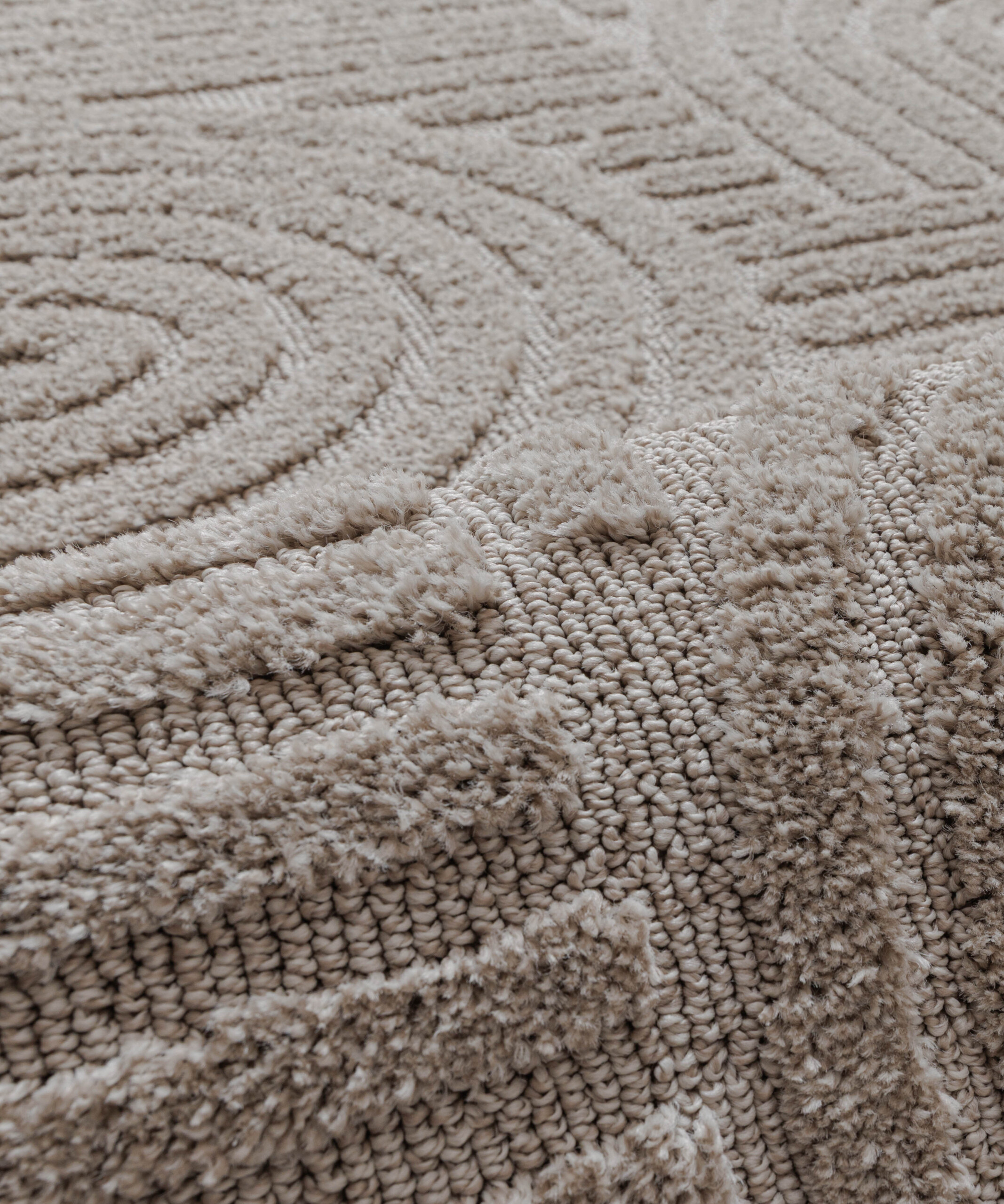 Alfombra de estilo escandinavo - Arc Bend Beige - close up Alfombra de estilo escandinavo - Arc Bend Beige - close up