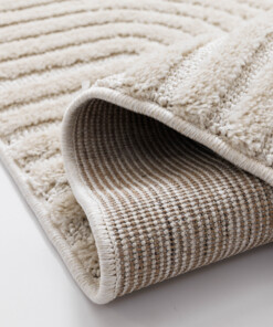 Alfombra de estilo escandinavo - Arc Bend Crema - close up, thumbnail