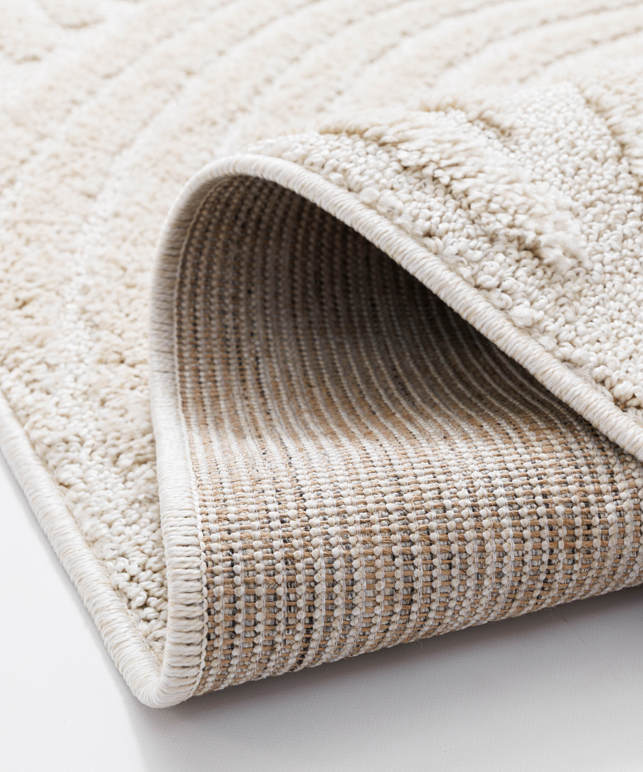 Alfombra de estilo escandinavo - Arc Curve Crema - close up Alfombra de estilo escandinavo - Arc Curve Crema - close up