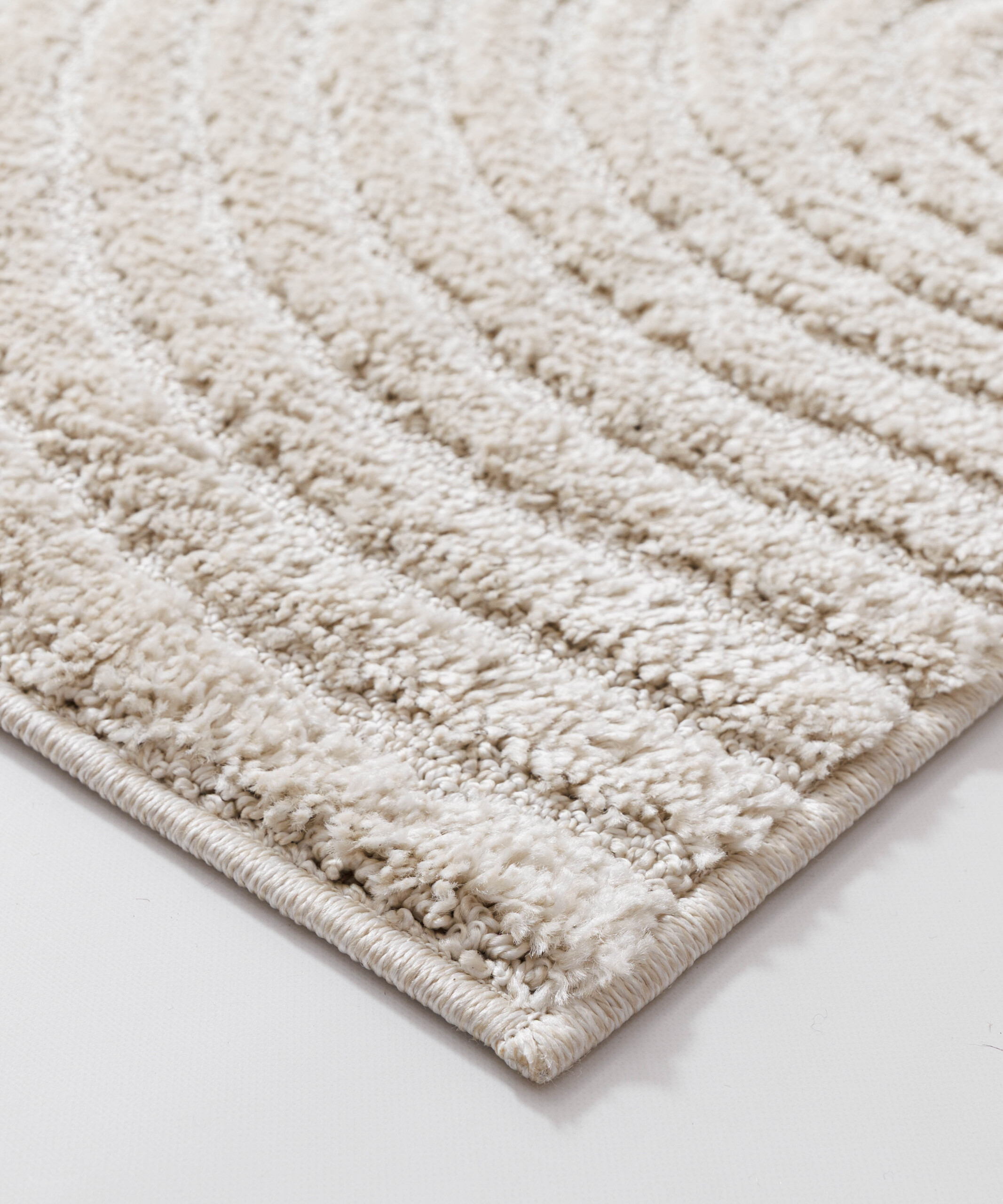 Alfombra de estilo escandinavo - Arc Curve Crema Alfombra de estilo escandinavo - Arc Curve Crema