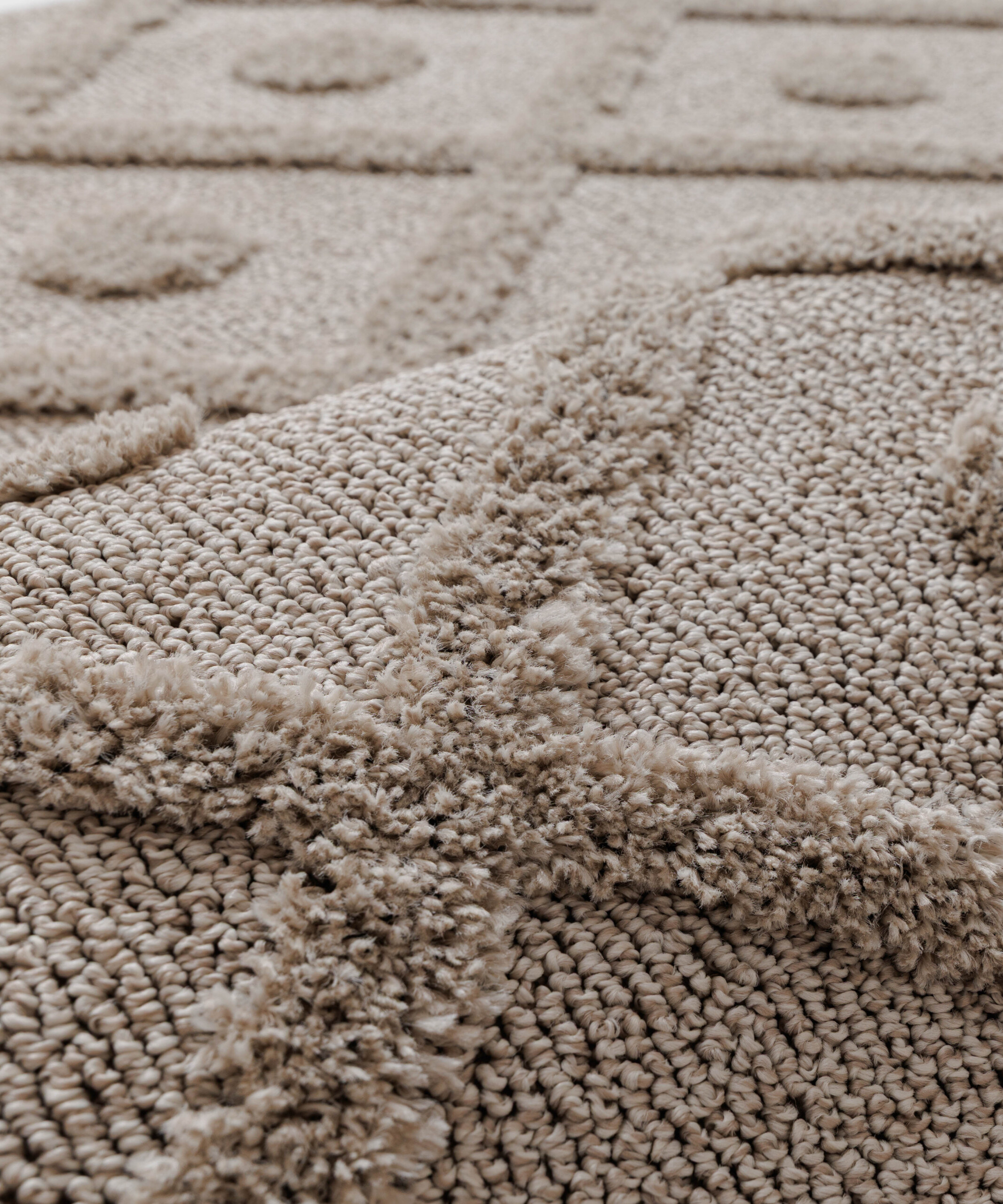 Alfombra de estilo escandinavo - Arc Diamond Beige - close up Alfombra de estilo escandinavo - Arc Diamond Beige - close up
