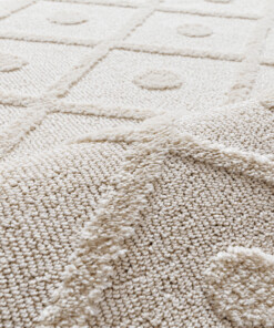 Alfombra de estilo escandinavo - Arc Diamond Crema - close up, thumbnail Alfombra de estilo escandinavo - Arc Diamond Crema - close up, thumbnail