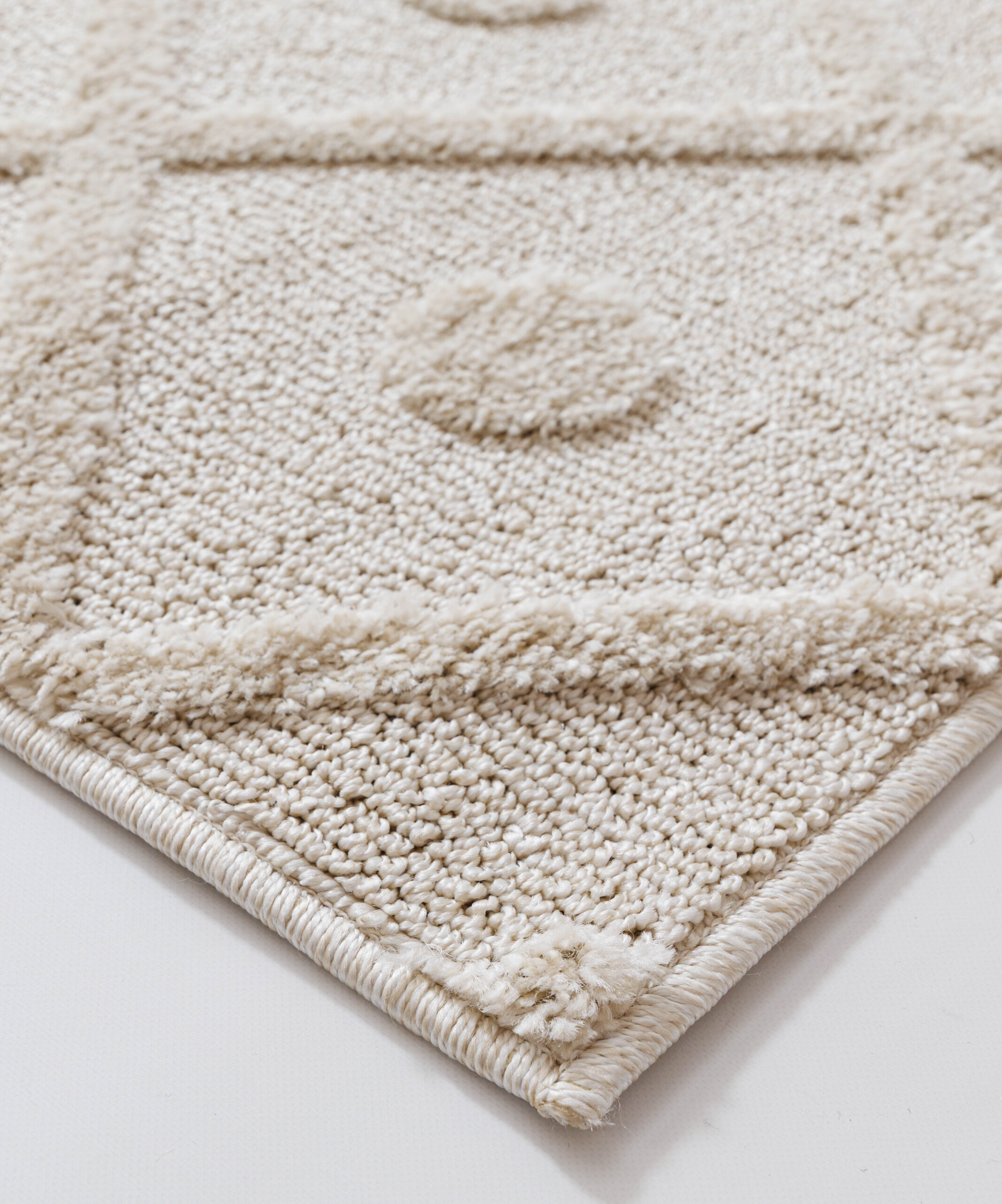 Alfombra de estilo escandinavo - Arc Diamond Crema - close up Alfombra de estilo escandinavo - Arc Diamond Crema - close up