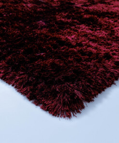 Alfombra de terciopelo - Auréa burdeos - close up, thumbnail