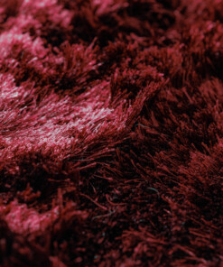 Alfombra de terciopelo - Auréa burdeos - close up, thumbnail