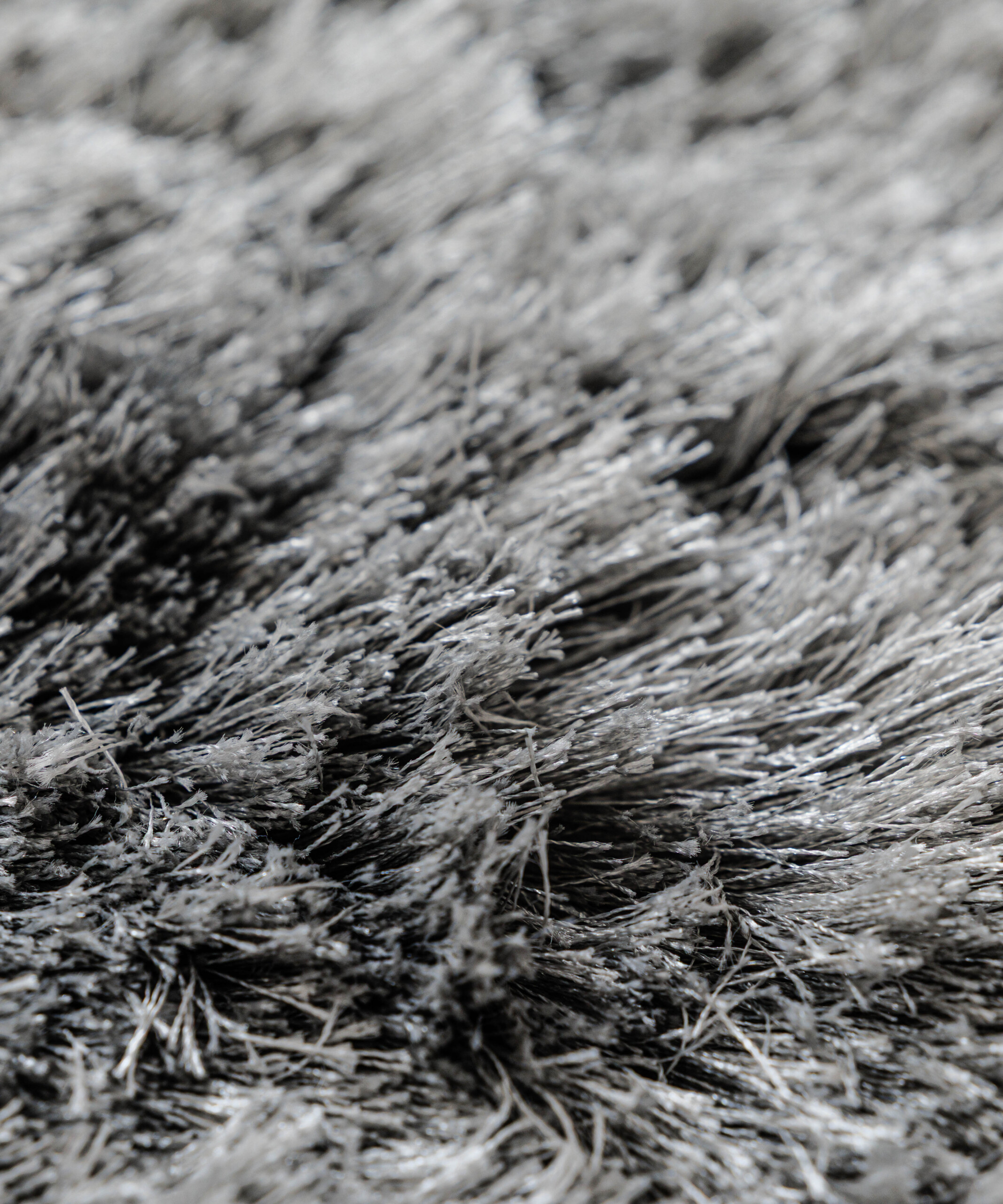 Alfombra redonda de terciopelo - Auréa plata - close up Alfombra redonda de terciopelo - Auréa plata - close up