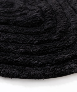 Organische Badematte - Stille Schwarz - close up