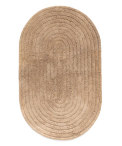 Ovale Badematte - Stille Beige - overzicht