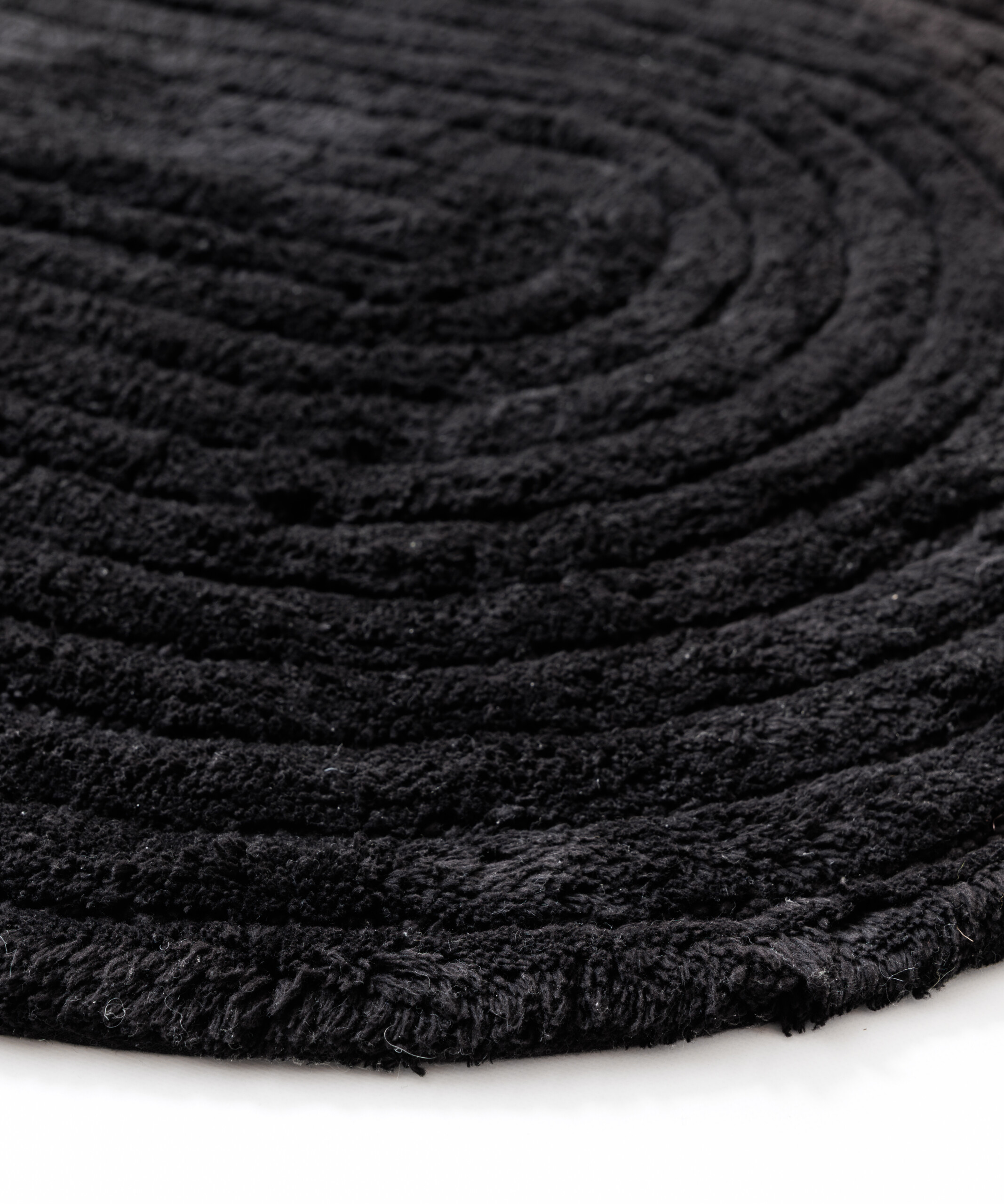 Ovale Badematte - Stille Schwarz - close up Ovale Badematte - Stille Schwarz - close up