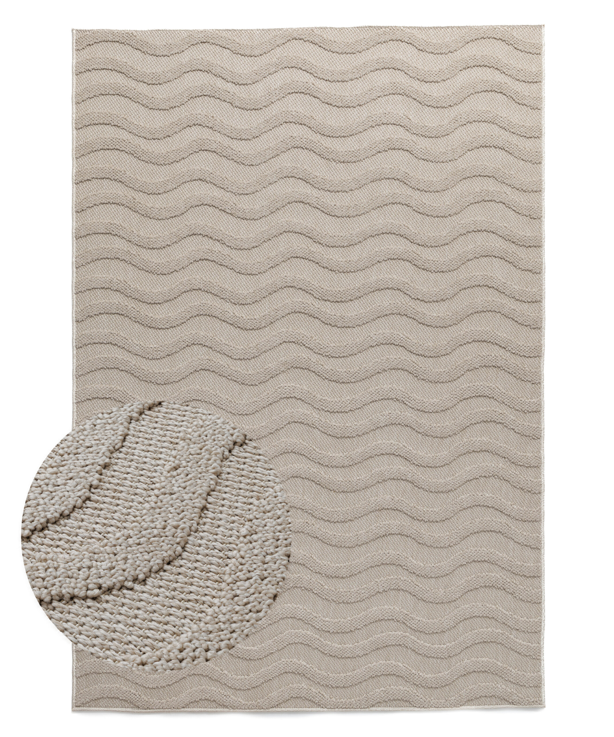 Alfombra exterior - Dunor Ripple beige - overzicht Alfombra exterior - Dunor Ripple beige - overzicht