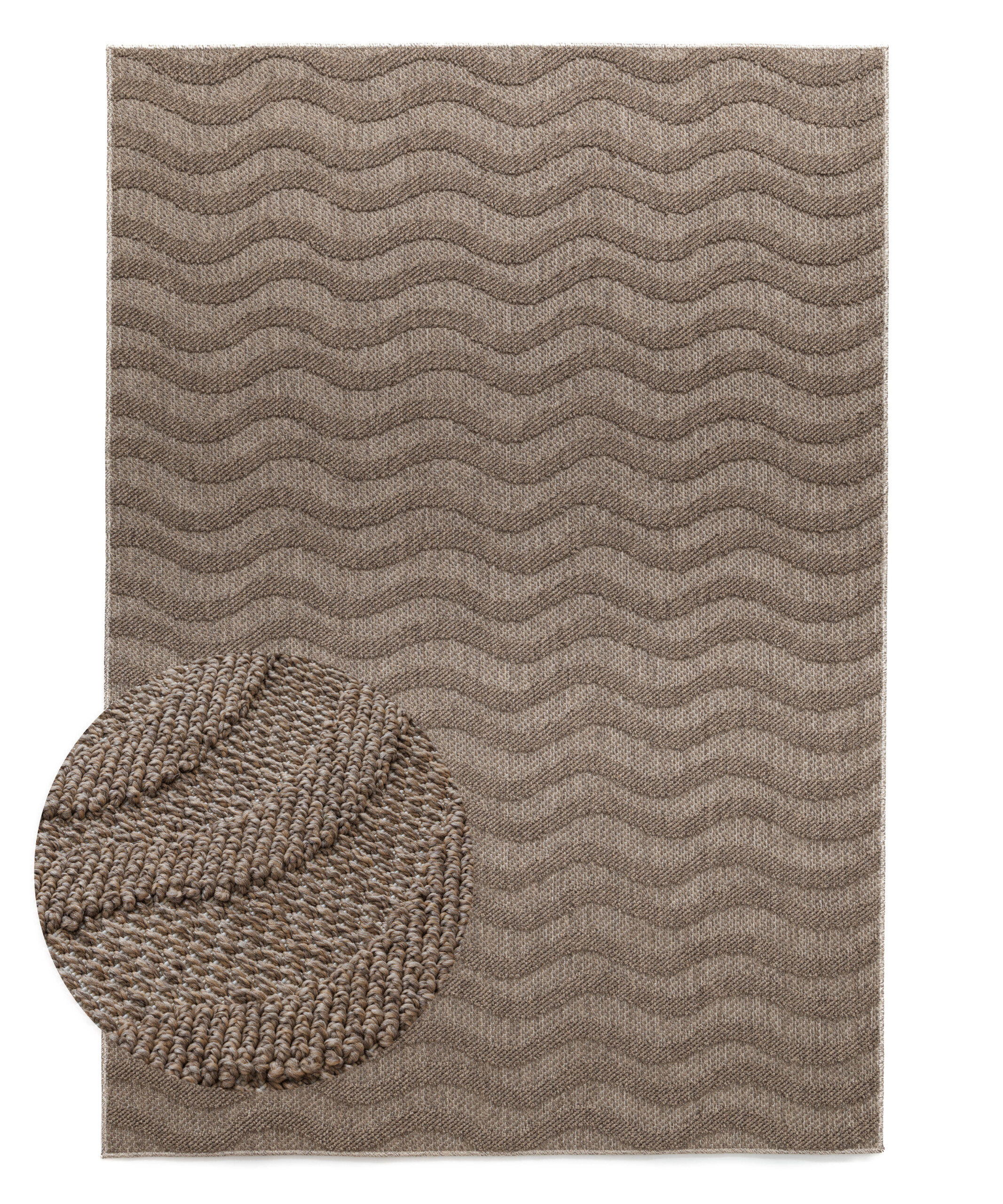 Alfombra exterior - Dunor Ripple marrón - overzicht Alfombra exterior - Dunor Ripple marrón - overzicht