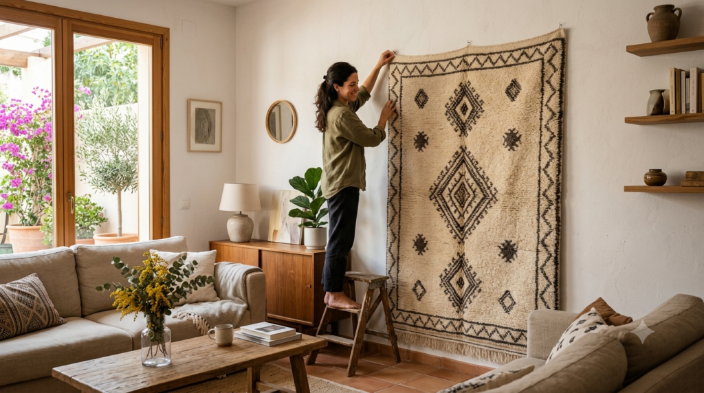 Cómo Colgar una Alfombra en la Pared