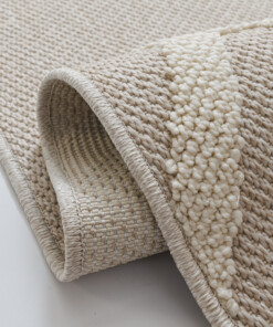 Alfombra yute exterior - Dunor Nova natural/blanco - close up