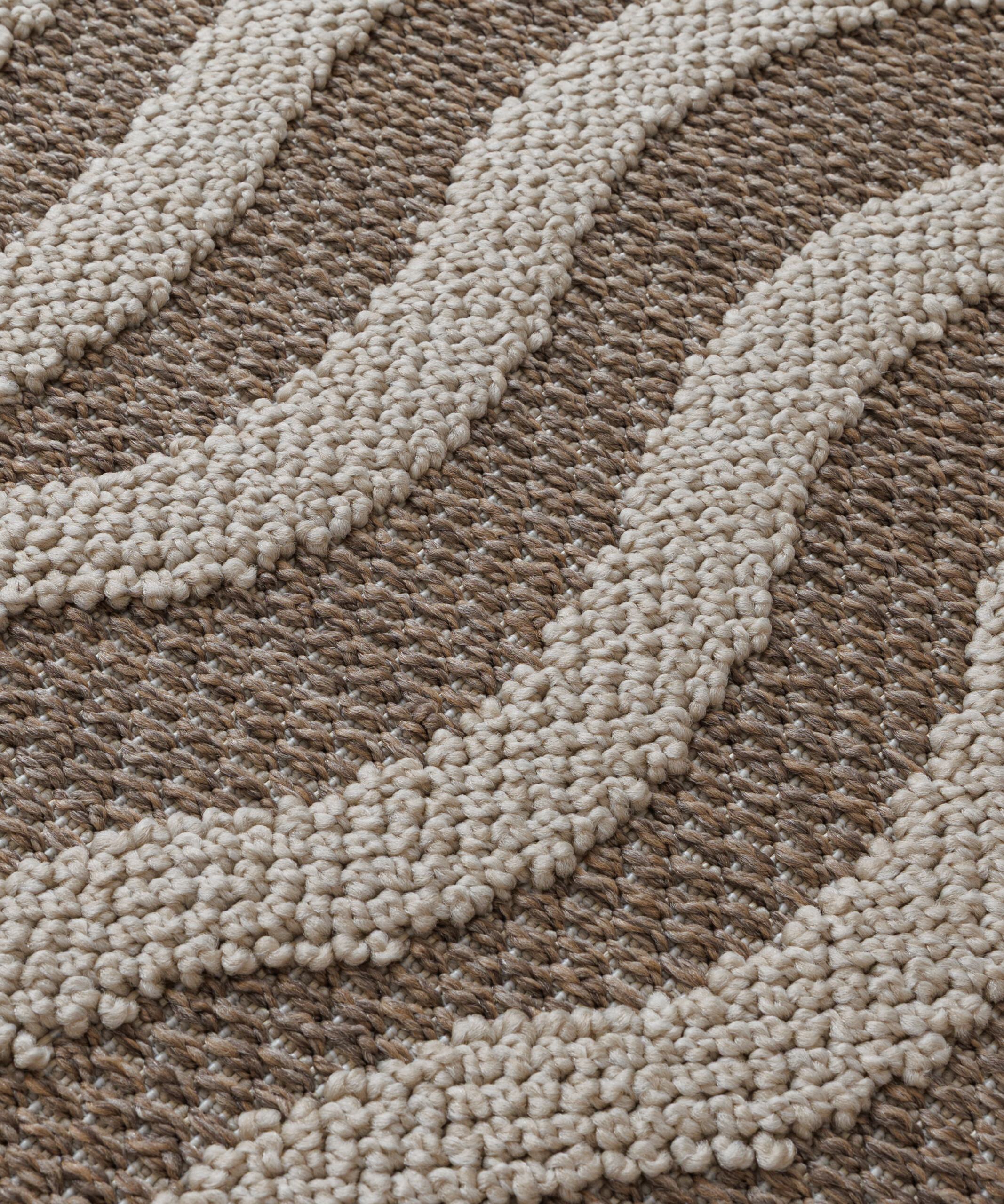 Alfombra exterior - Dunor Ripple marrón/beige - close up Alfombra exterior - Dunor Ripple marrón/beige - close up