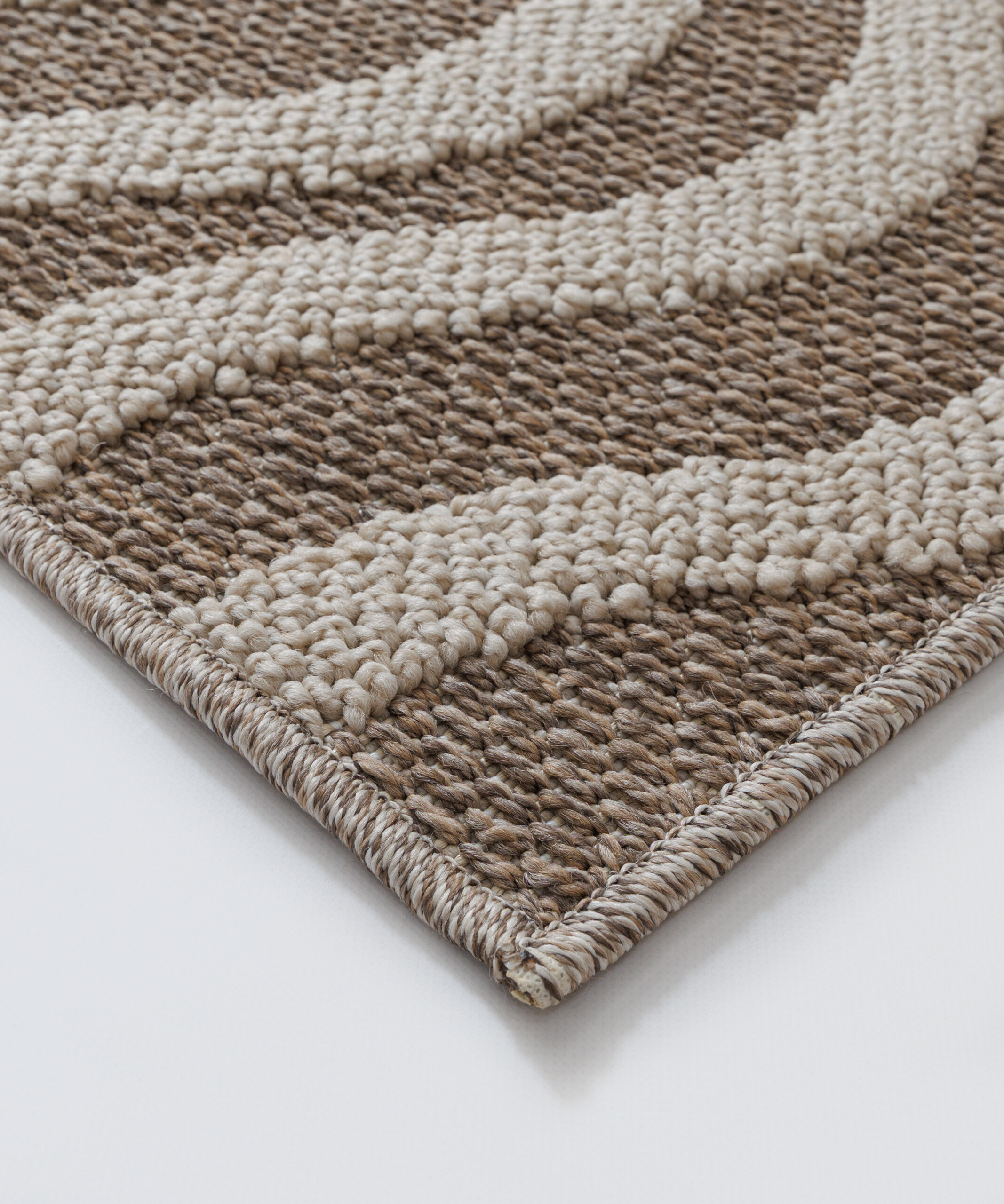 Alfombra exterior - Dunor Ripple marrón/beige - close up Alfombra exterior - Dunor Ripple marrón/beige - close up